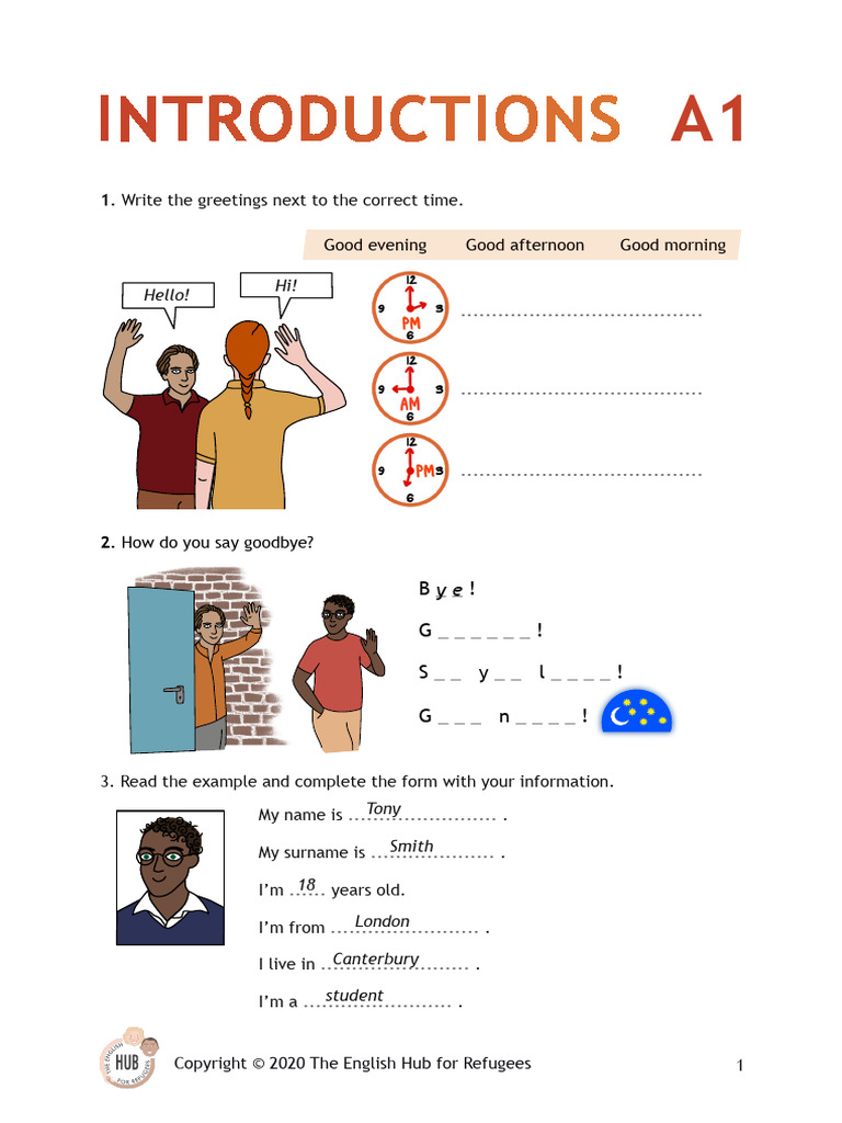 Introductions A1 Students Worksheet | PDF | Chess Openings | Chess Theory