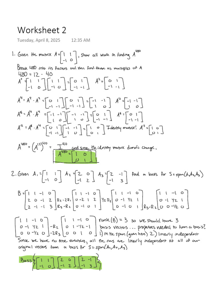 Worksheet 2 | PDF