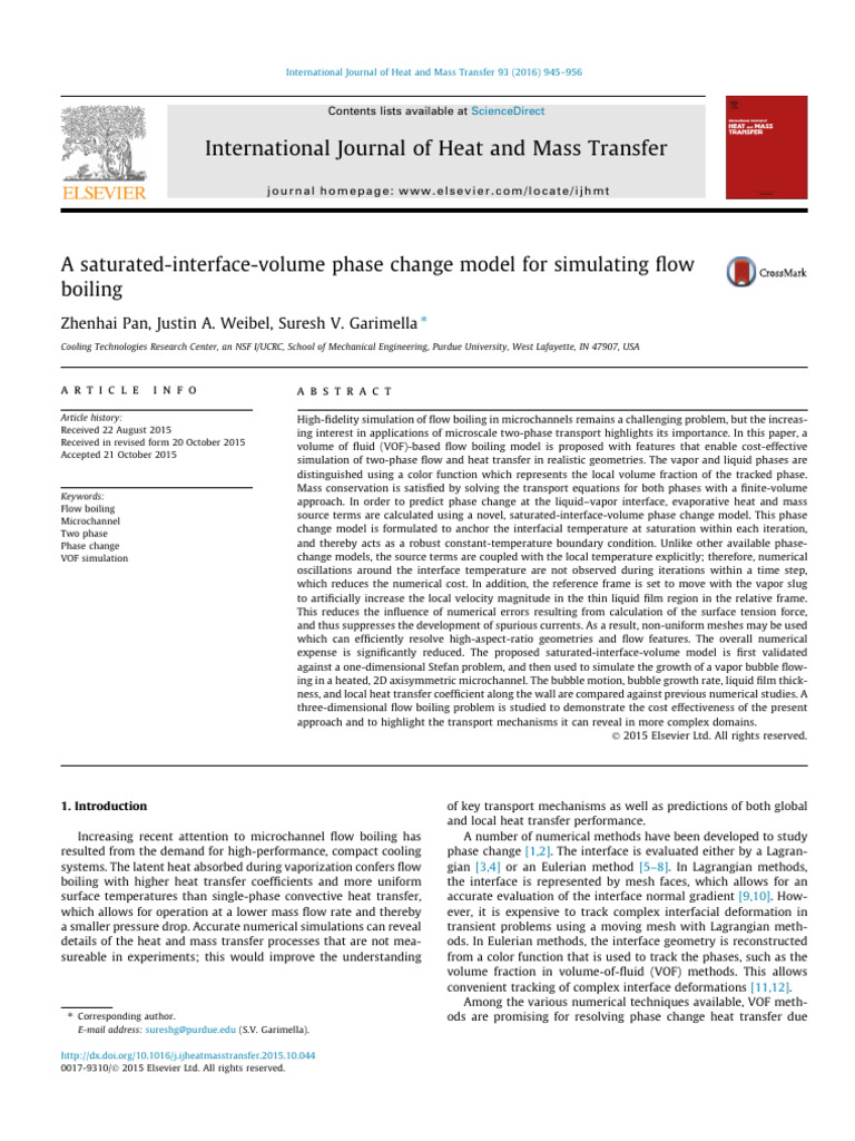Flow Boiling Simulation Model in Microchannels | PDF | Heat Transfer ...