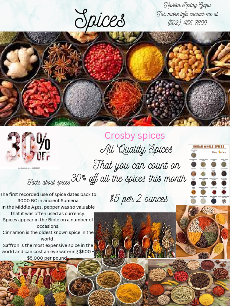 Ancient and Valuable Spices Explained | PDF