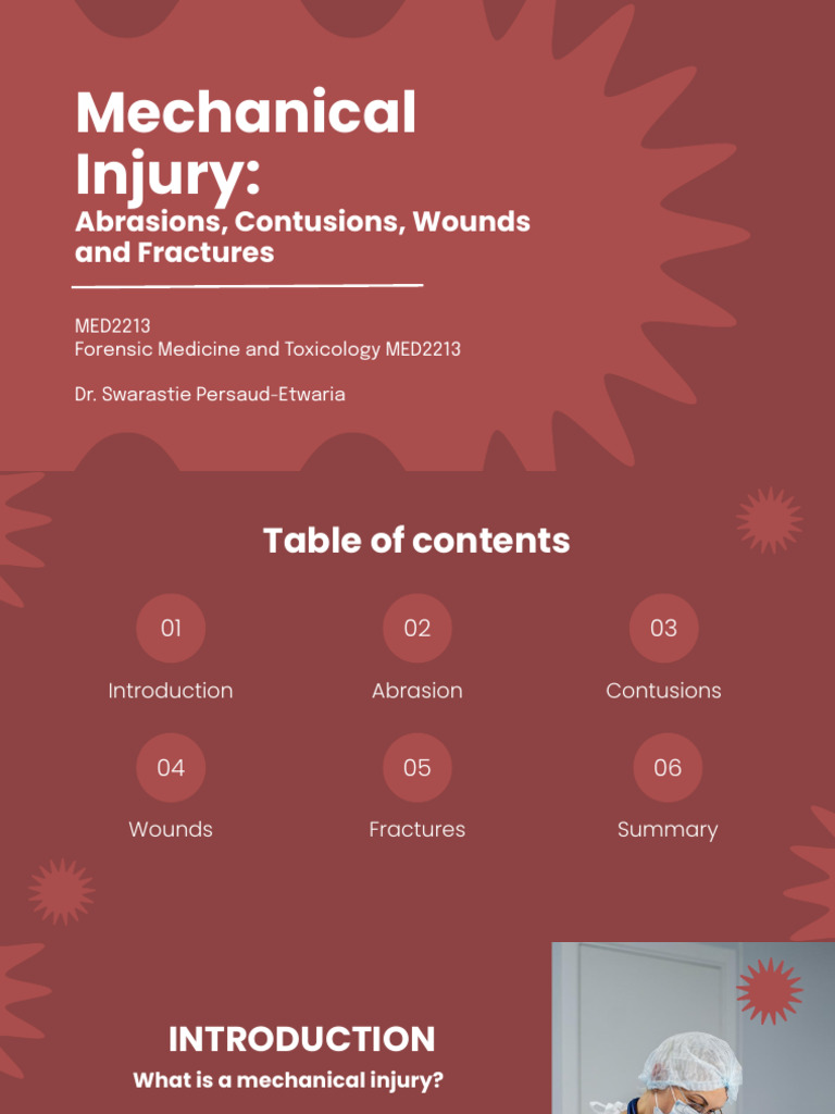 Understanding Mechanical Injuries: Types and Classifications | PDF ...