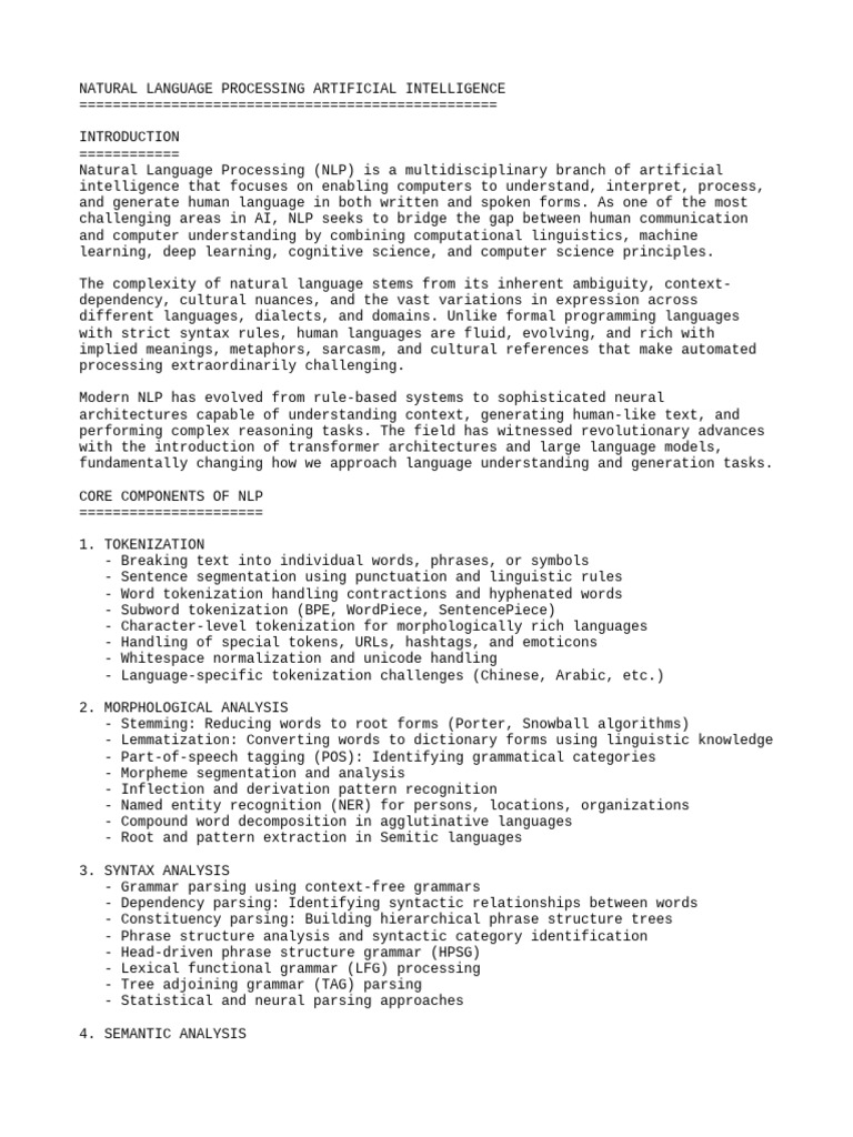 Natural Language Processing Overview | PDF | Artificial Intelligence ...