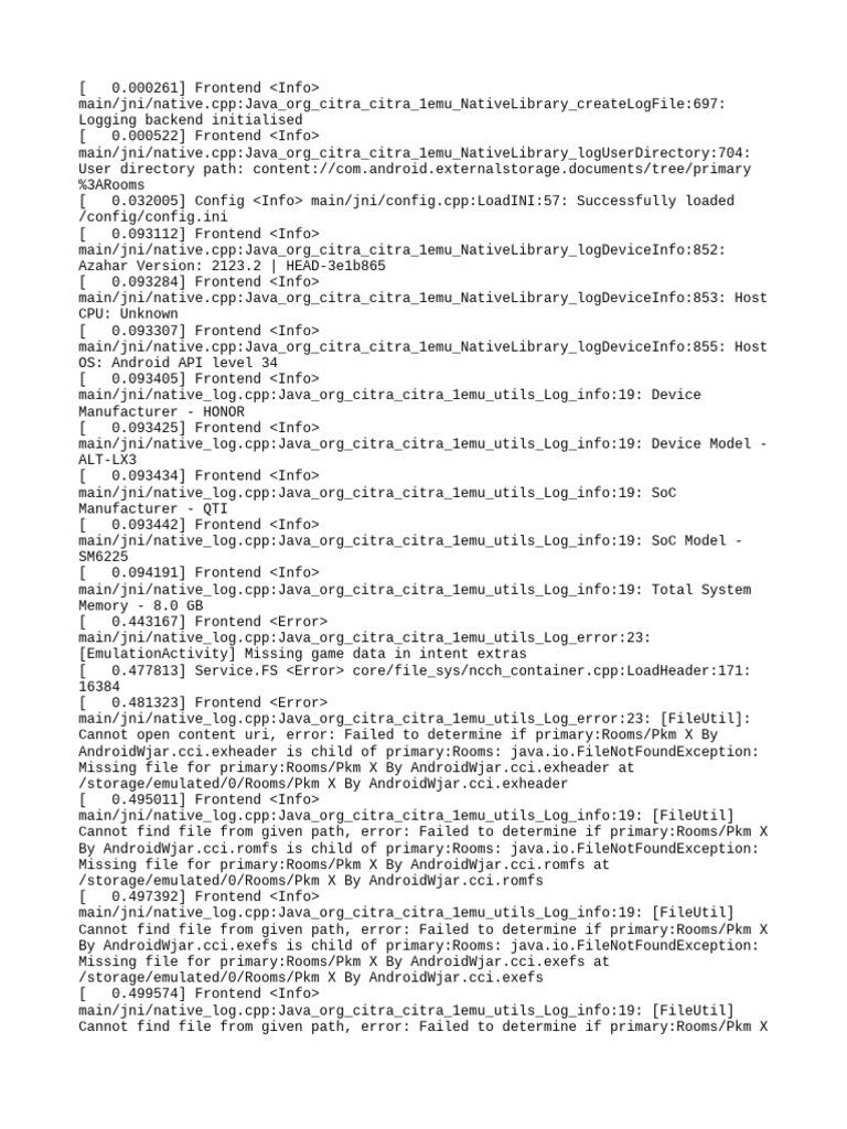 Citra Emulator Log Analysis on Android | PDF | Software | Computing