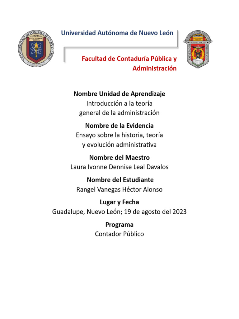 Historia y Teoría de la Administración | PDF | Teoría | Globalización