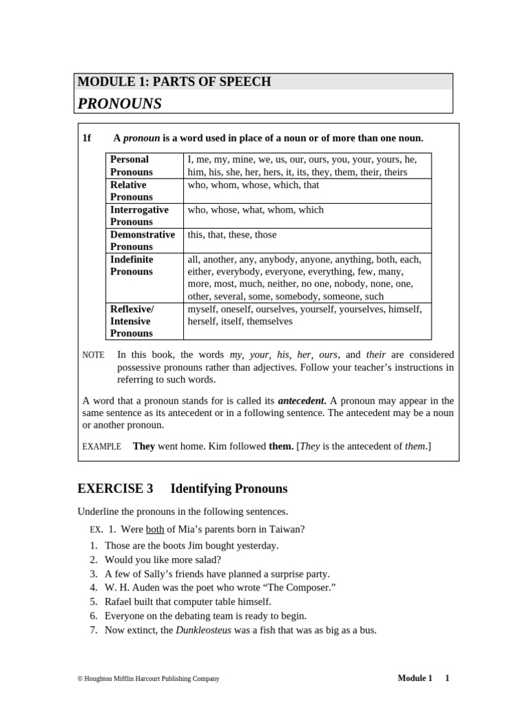 Understanding Pronouns in English | PDF | Pronoun | Semantics