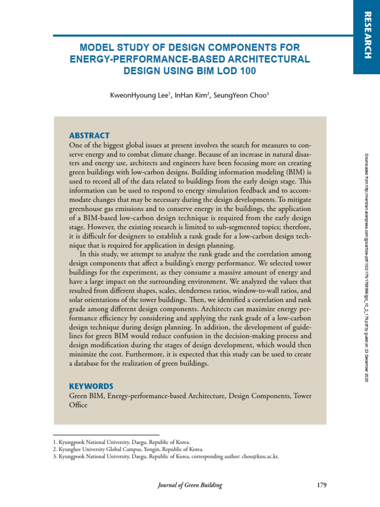 BIM LOD 100-Energy Analysis | PDF | Energy Conservation | Green Building