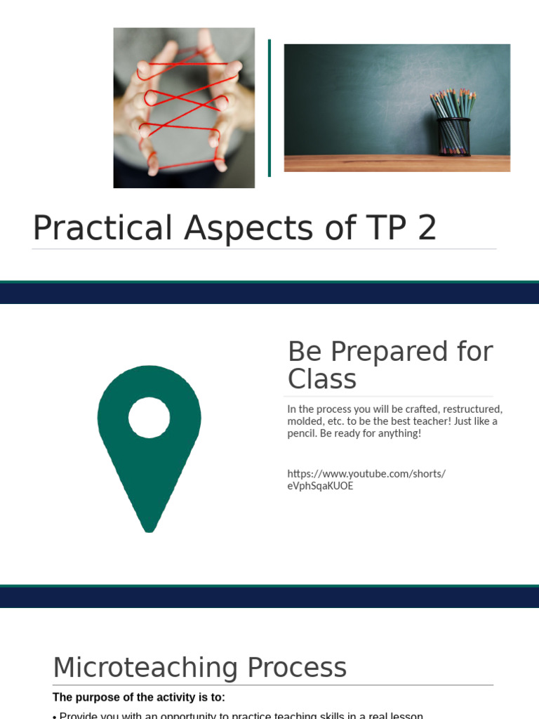 Practical Aspects of TP 2 | PDF | Lesson Plan | Curriculum