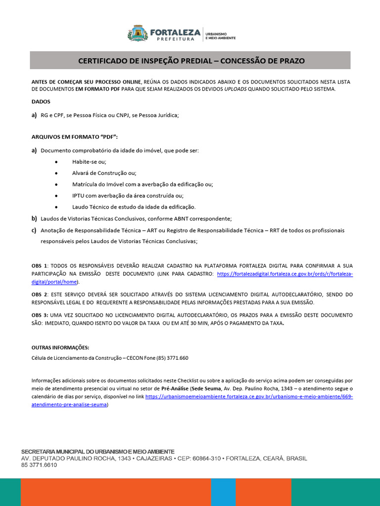 Checklist para CIP Check | PDF