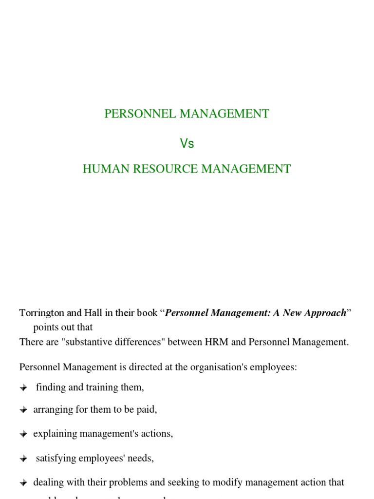 Personnel Manage Men Tvs HRM | PDF | Human Resource Management | Employment