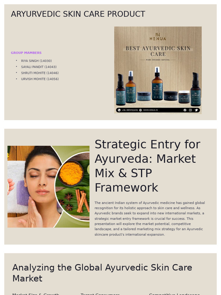 Aryurvedic Skin Care Product | PDF | Brand | Marketing