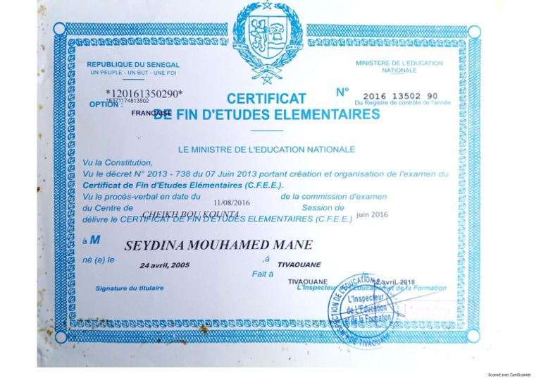 Diplôme Du CFEE | PDF