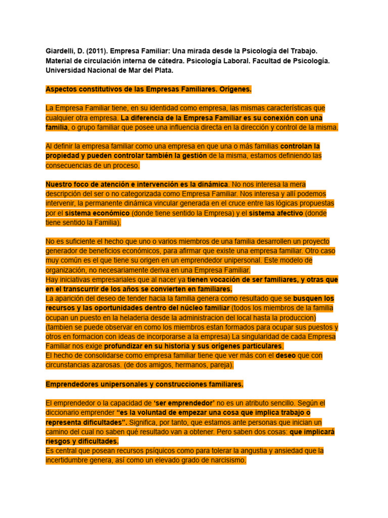 Dinámica de las Empresas Familiares | PDF | Iniciativa empresarial ...