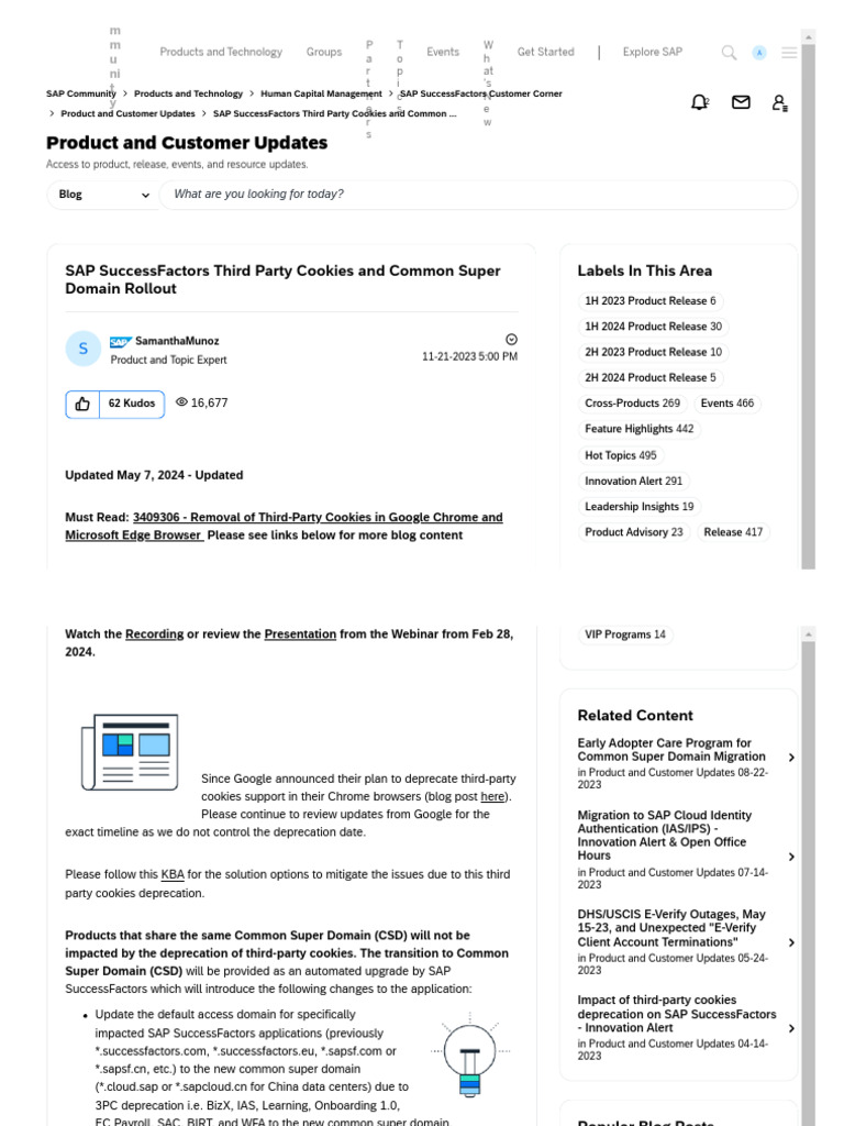 SAP SuccessFactors CSD Migration Guide | PDF | Http Cookie | Proxy Server