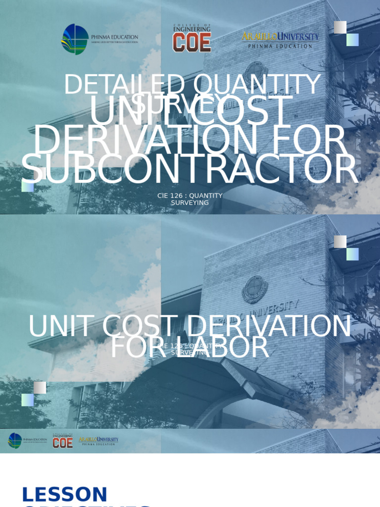 Subcontractor Cost Calculation Guide | PDF | Cost | Prices