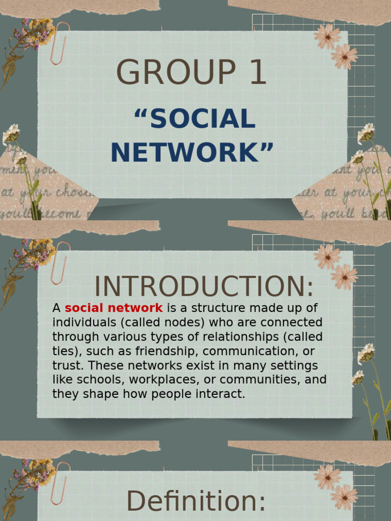 Understanding Social Networks and Sociograms | PDF | Social Network ...