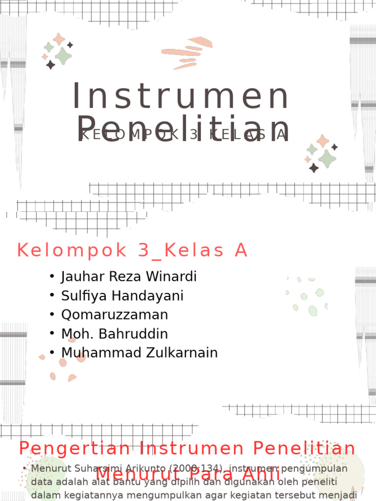 Instrumen Penelitian: Definisi dan Jenis | PDF