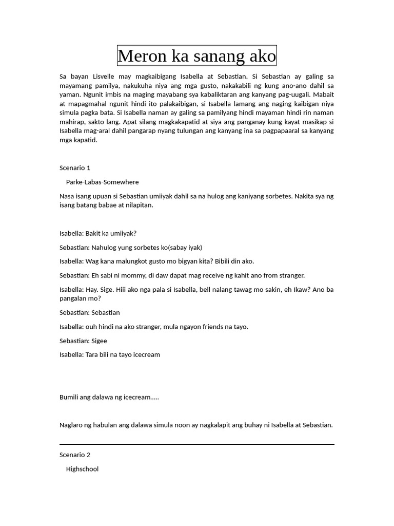Fil103 Film Script | PDF