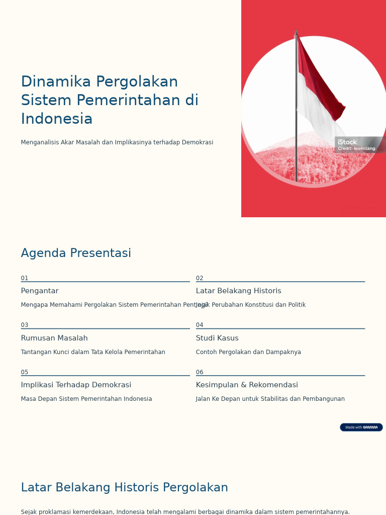Dinamika Pergolakan Sistem Pemerintahan Di Indonesia | PDF