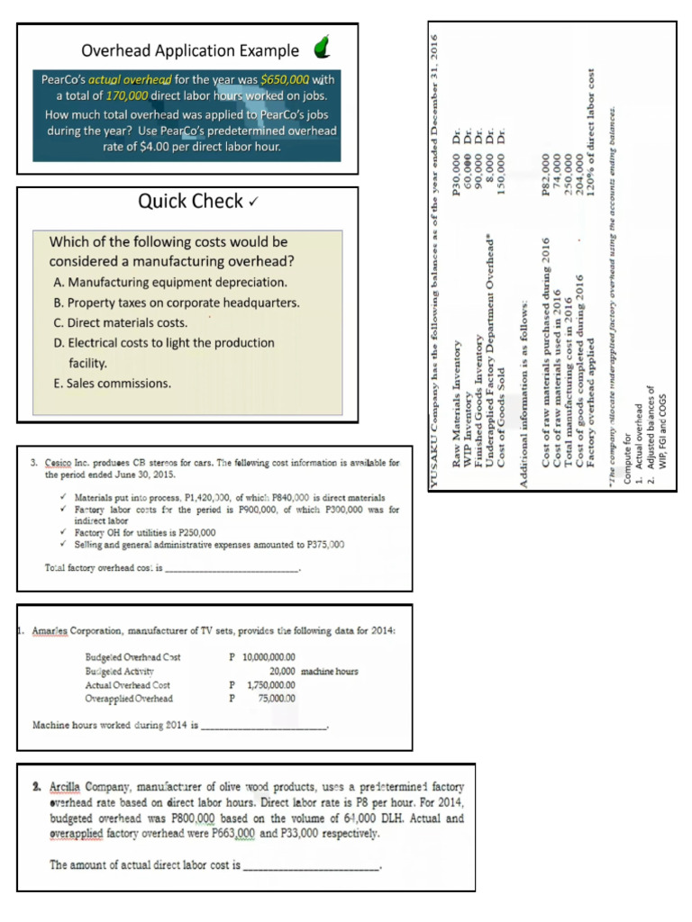 Overhead | PDF