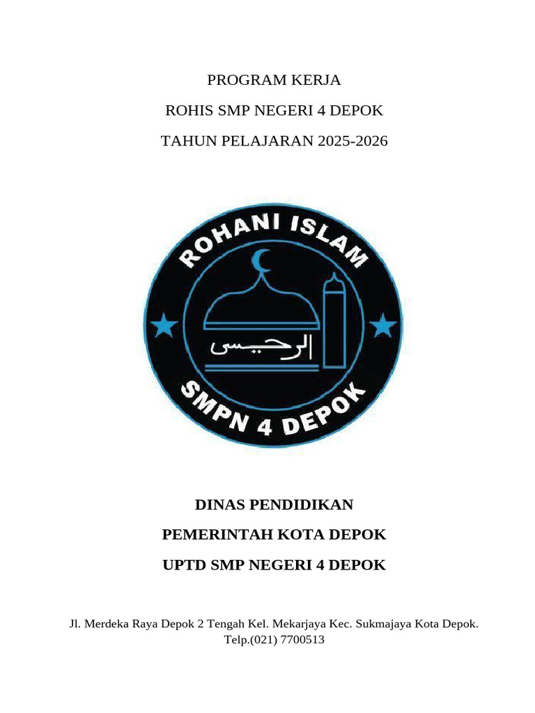 Program Kerja ROHIS SMP 4 Depok 2025-2026 | PDF