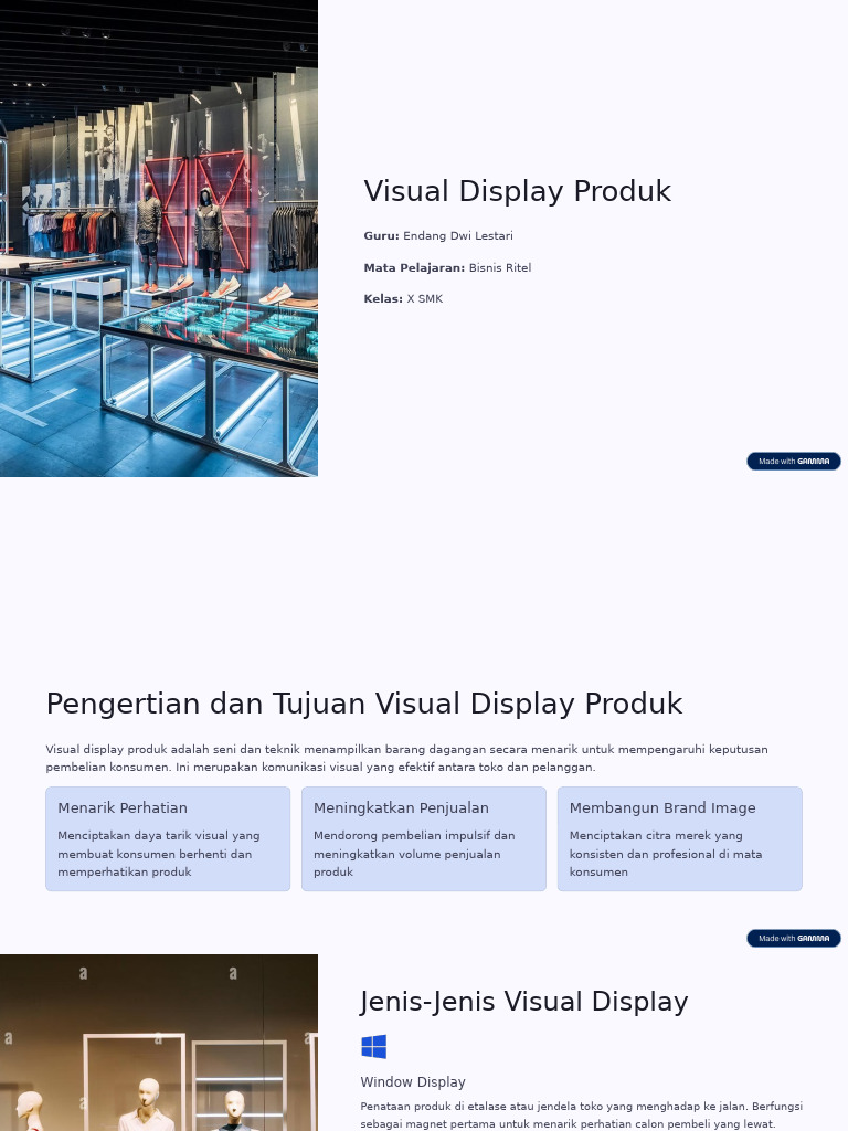 Teknik dan Prinsip Visual Display Produk | PDF
