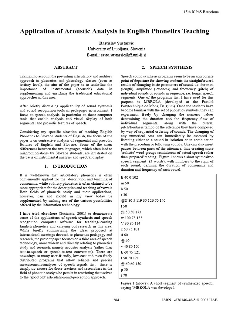 Application_of_Acoustic_Analysis_in_Engl | PDF | Phonetics | Vowel