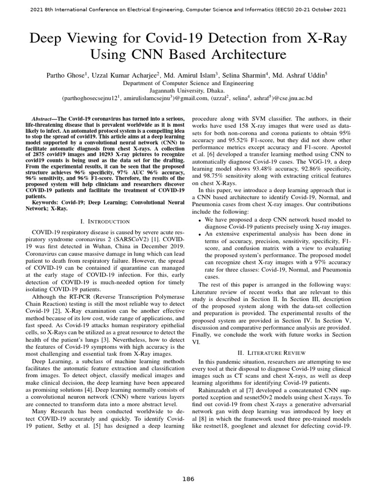 CNN for COVID-19 Detection in X-Rays | PDF | Deep Learning ...