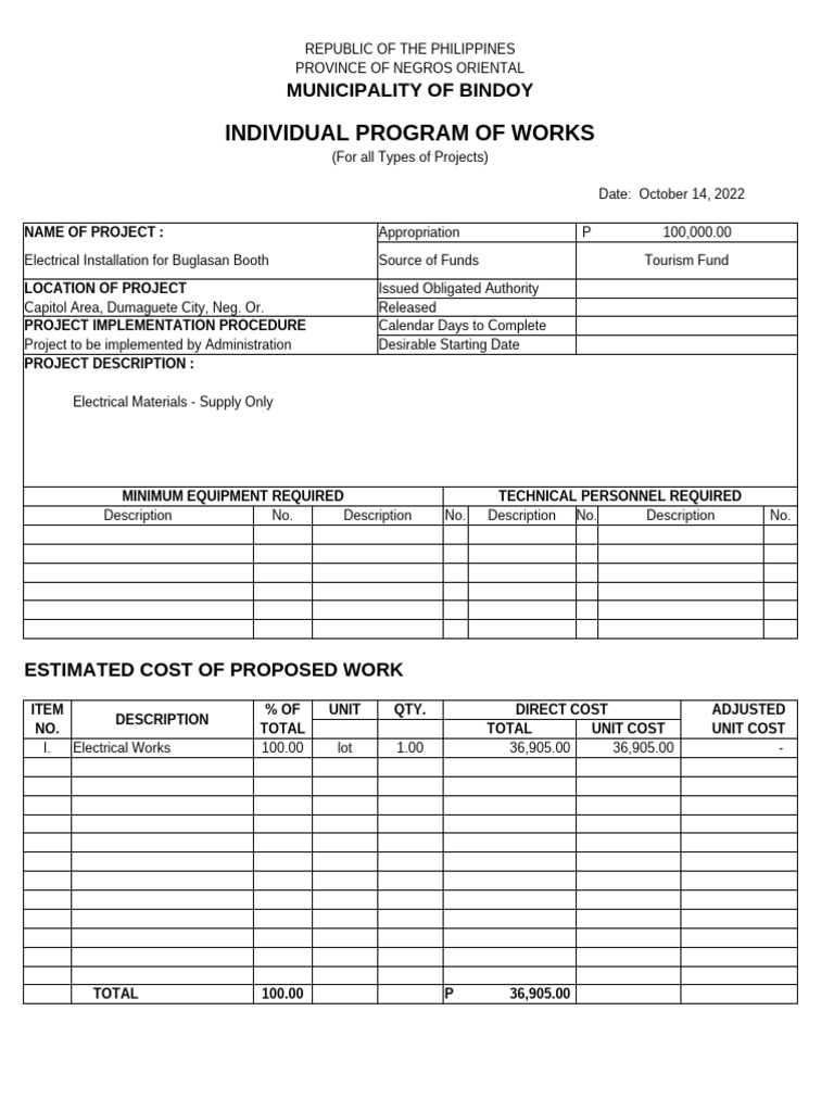 POW Buglasan Electrical | PDF | Framing (Construction) | Building ...