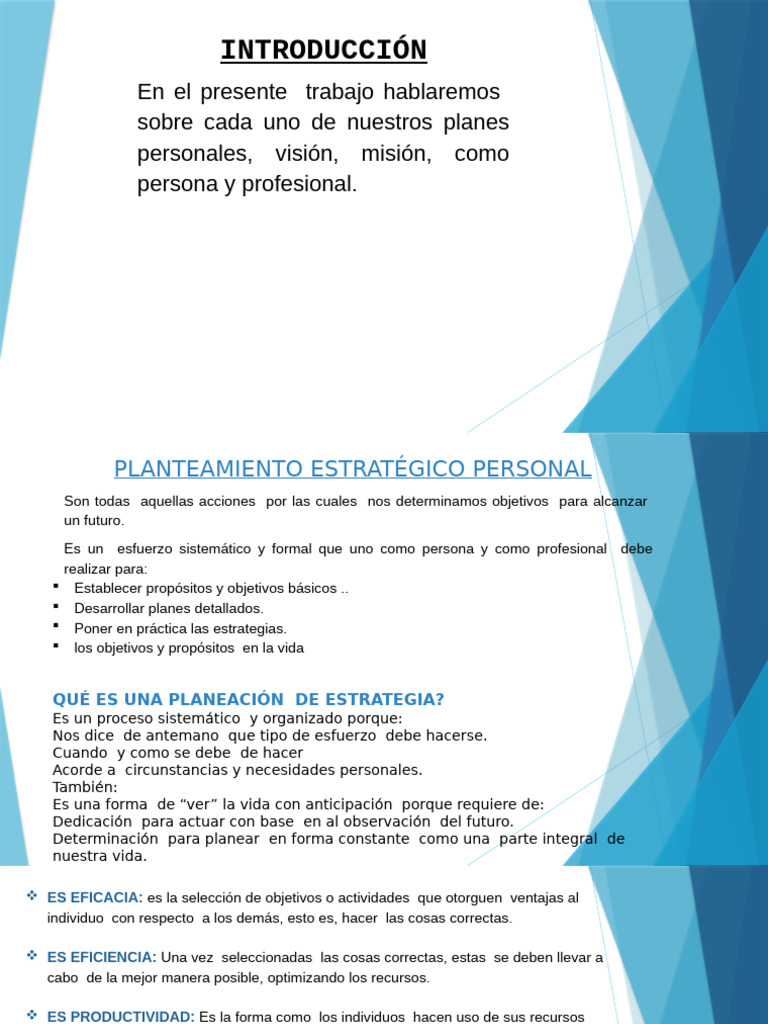 Planeación Estratégica Personal Efectiva | PDF | Planificación ...