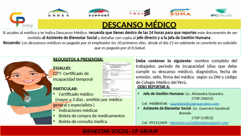Proceso de Reporte de Descanso Médico | PDF