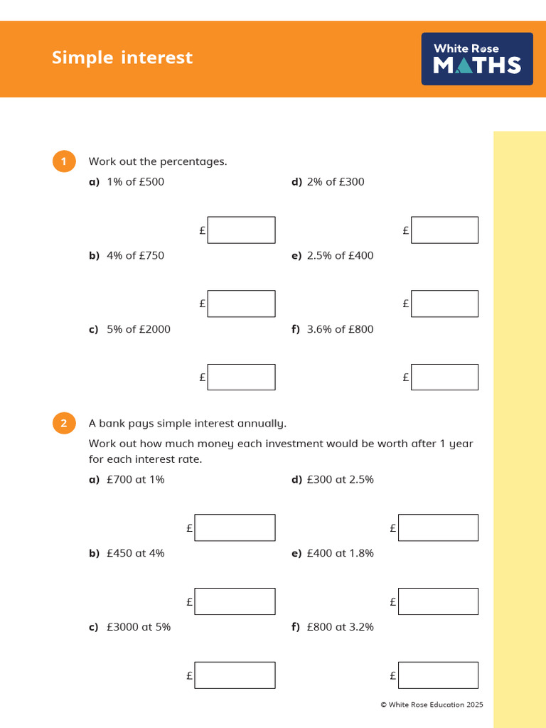 Simple Interest and Percentage Calculations | PDF | Interest | Property