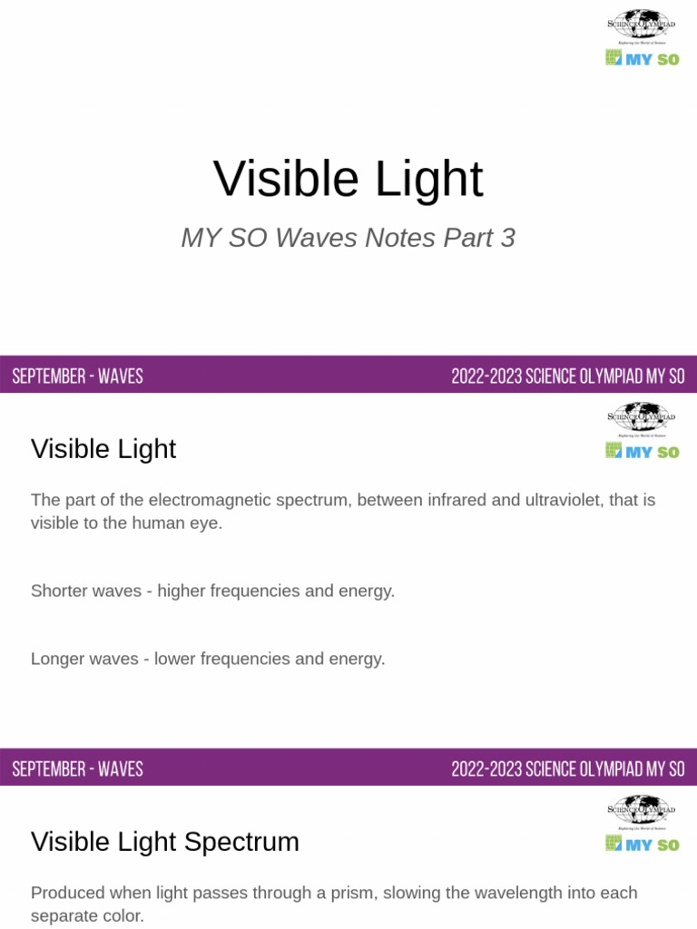 Shortest Wavelength in Visible Light | PDF | Light | Color