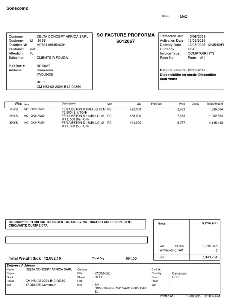 Crystal Reports ActiveX Designer - S - ivorderstdSO-3 | PDF | Taxes ...