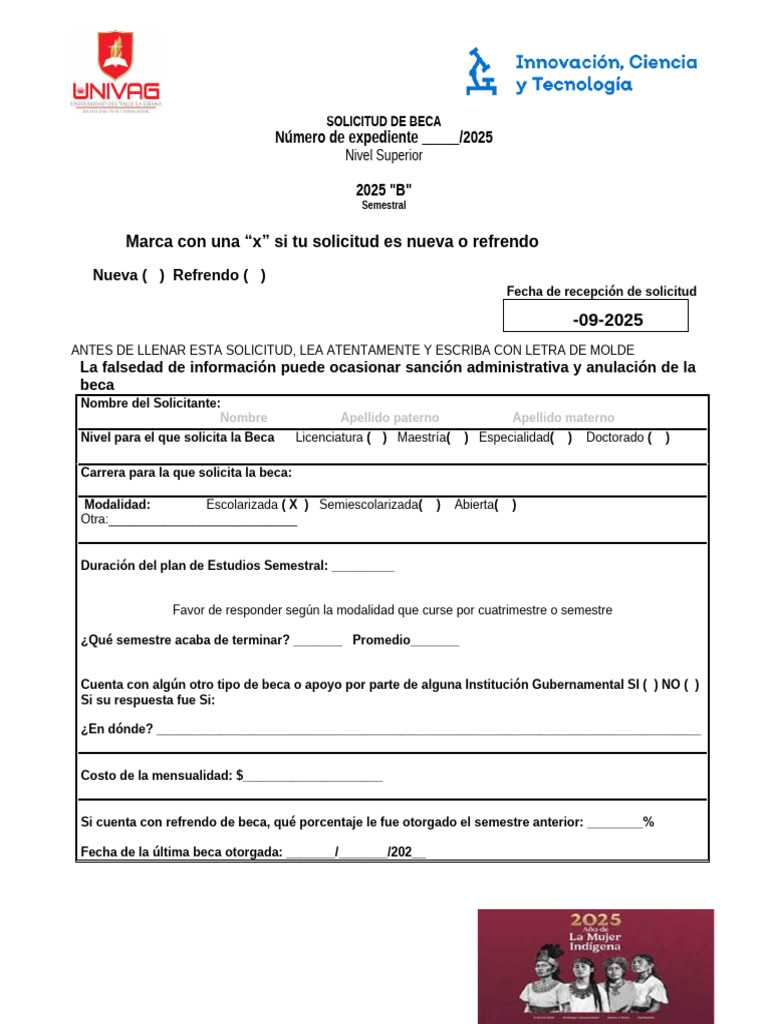 Solicitud de Beca Primaria 2025 | PDF | Beca