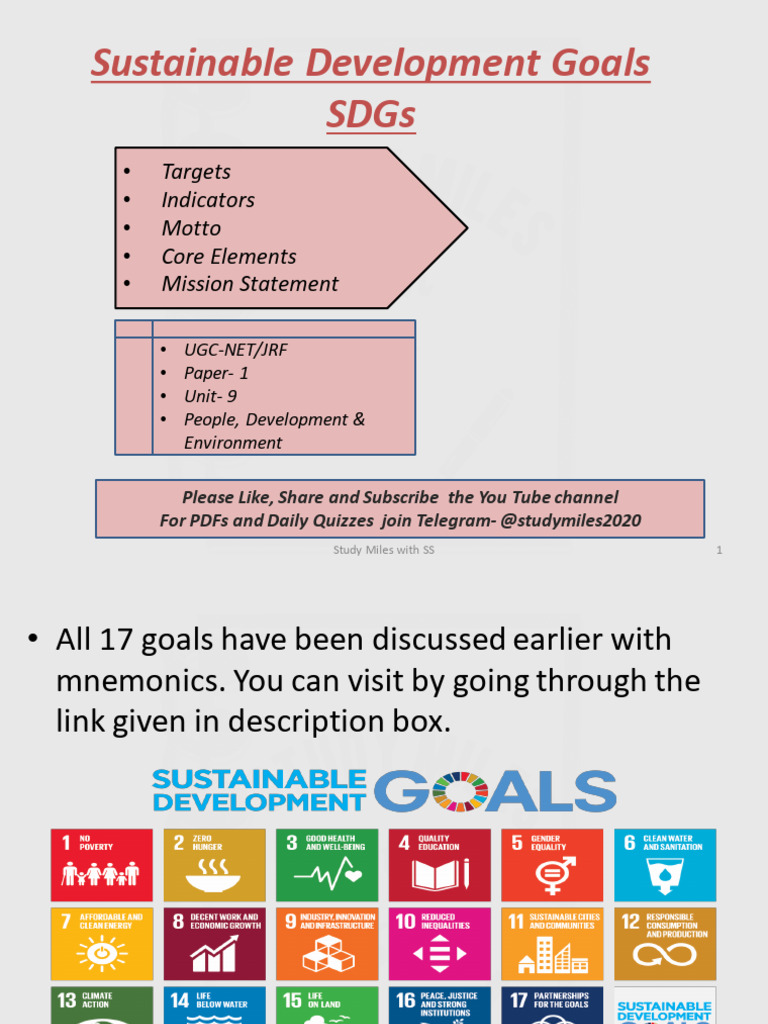 Sustainable Development Goals | PDF