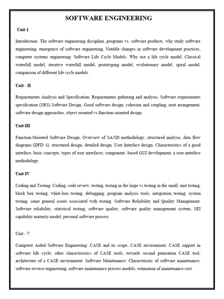 Software Engineering Overview and Models | PDF | Software Development ...