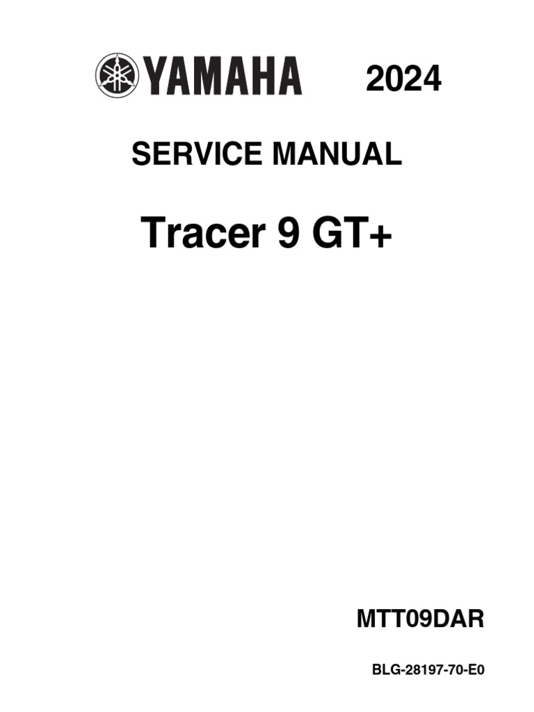 Yamaha Tracer 9 GT Service Manual 2024 | PDF | Bluetooth | Smartphone