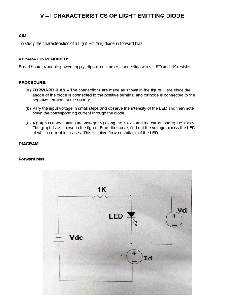 Light Emitting Diode Observation | PDF
