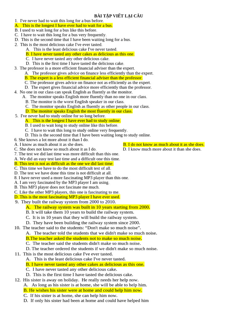 Rewrite Sentence Exercises | PDF | Chess Openings | Chess