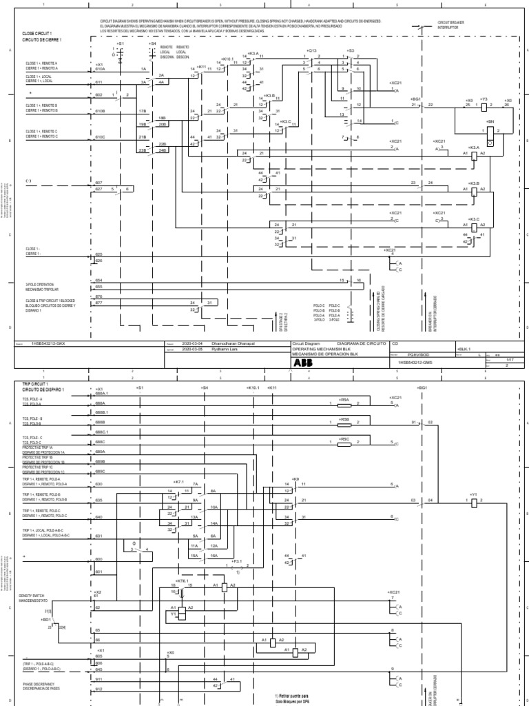 Circuit Diagram for Operating Mechanism | PDF