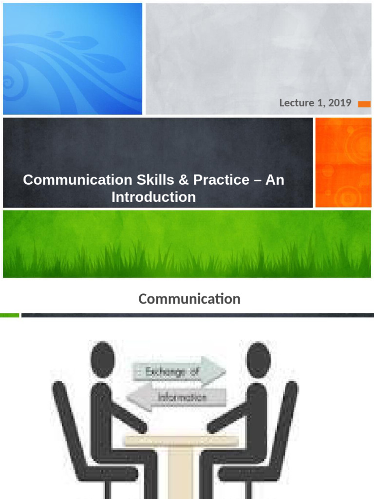 Introduction to Communication Skills | PDF | Communication | Human ...