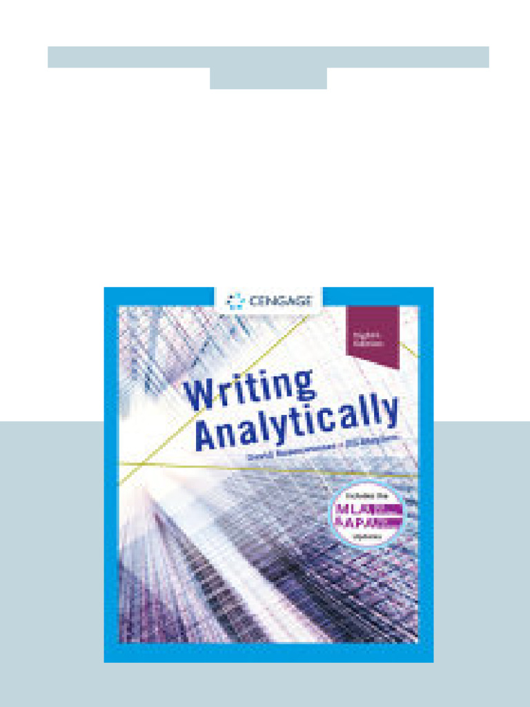 Writing Analytically (8th Edition) David Rosenwasser Updated 2025 | PDF | Copyright | Field Research
