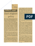 Zia's Afghan Policy