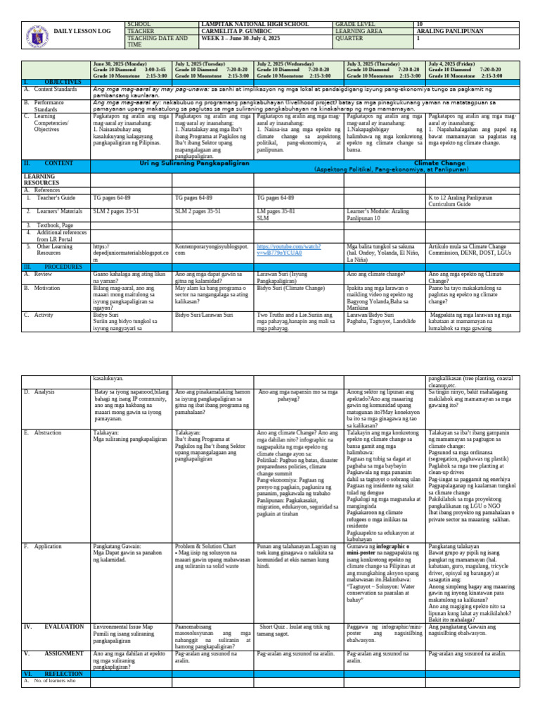 Q1 Week 3 AP10 | PDF