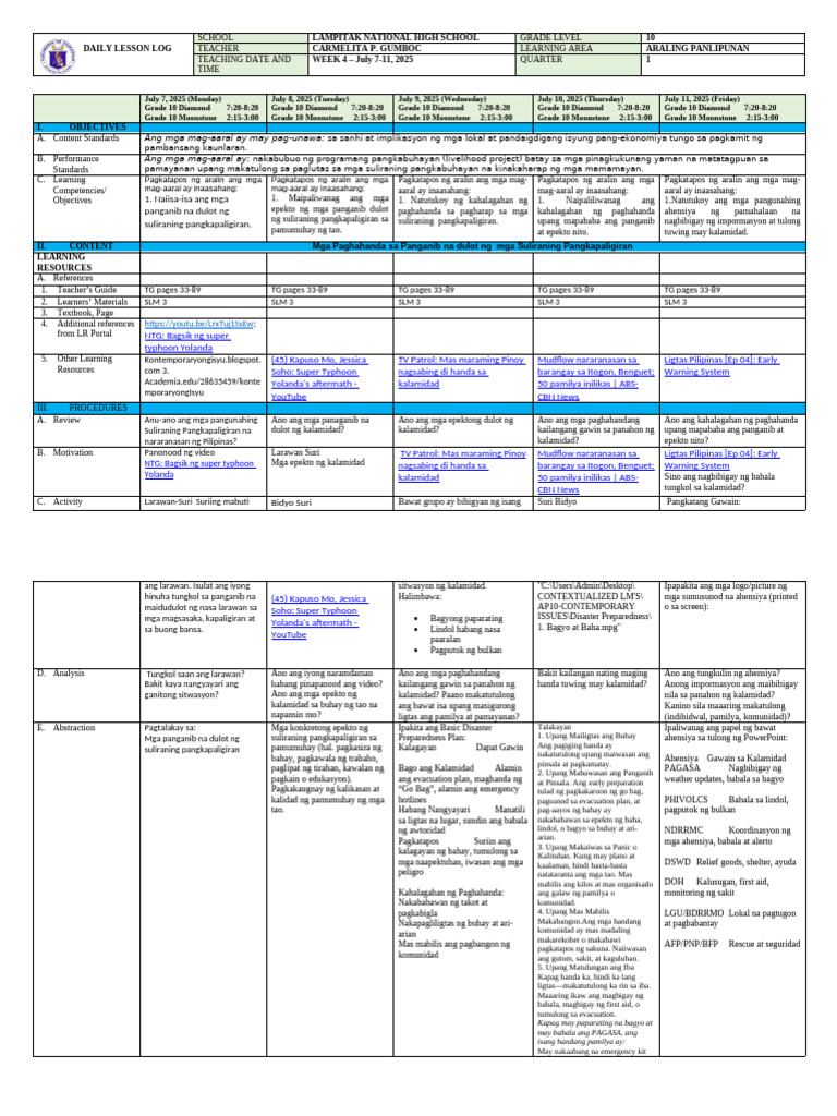 Q1 Week 4 AP10 | PDF