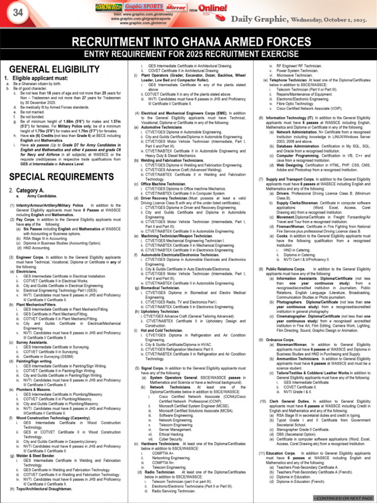 GAF Recruitment | PDF