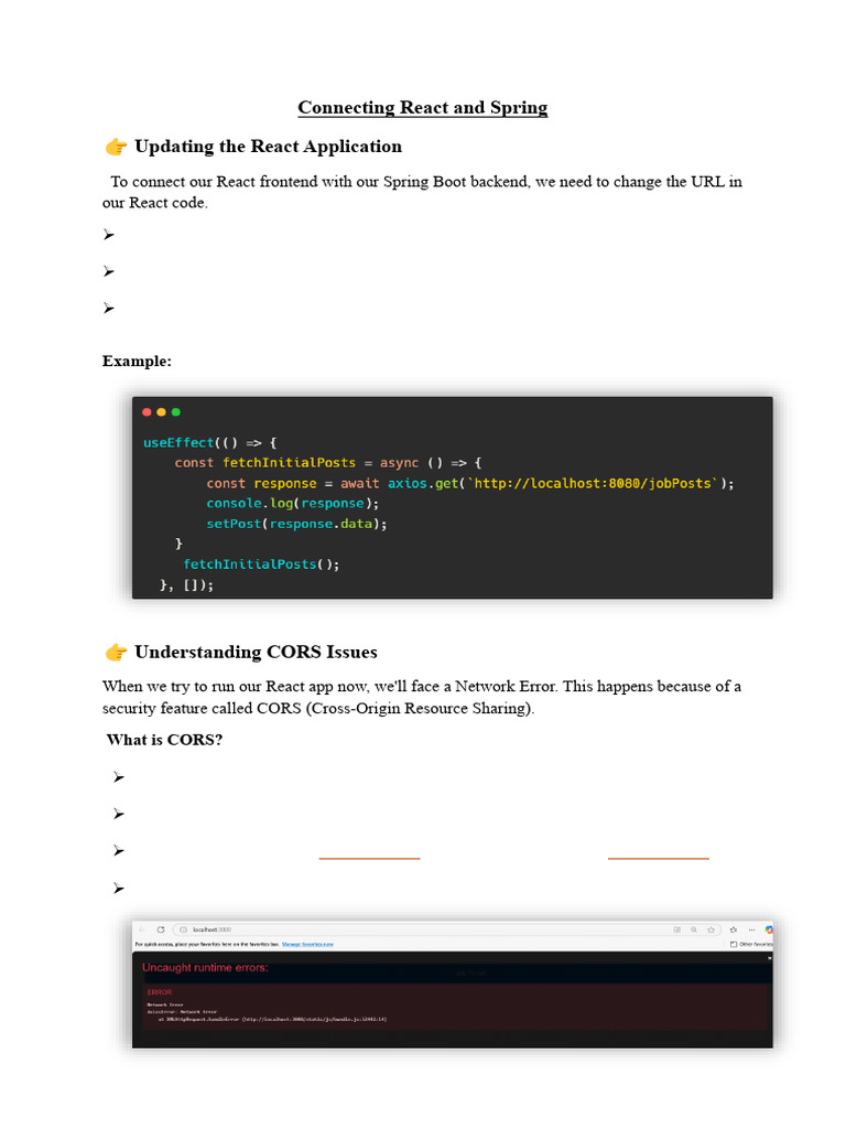 Connecting React and Spring | PDF