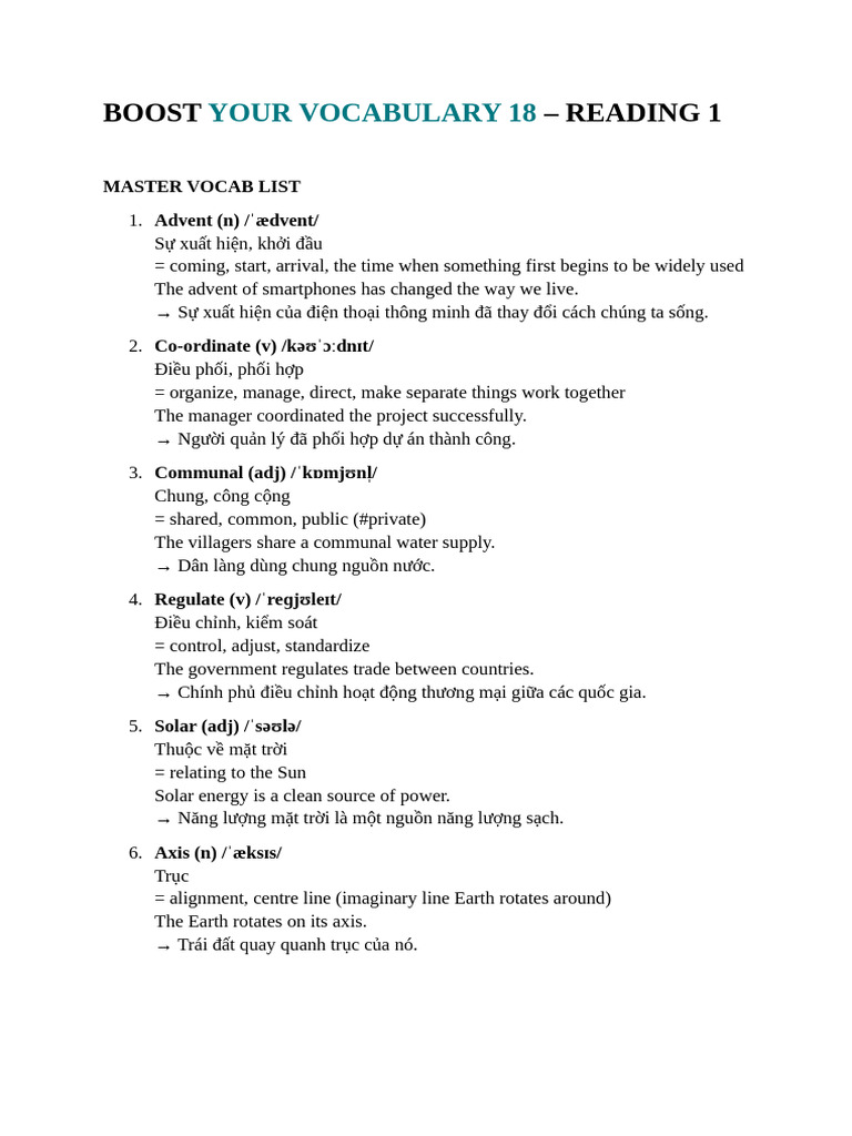 Boost Your Vocabulary 18 | PDF