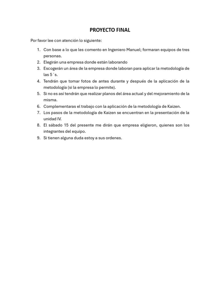 Proyecto Final | PDF