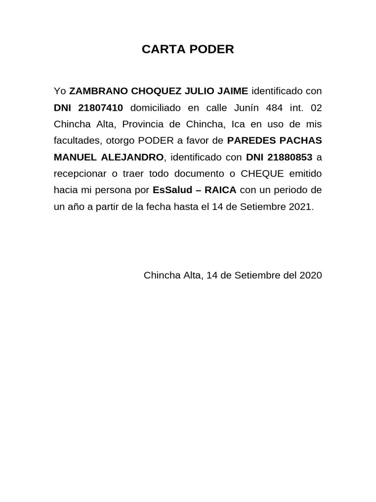 Carta Poder | PDF